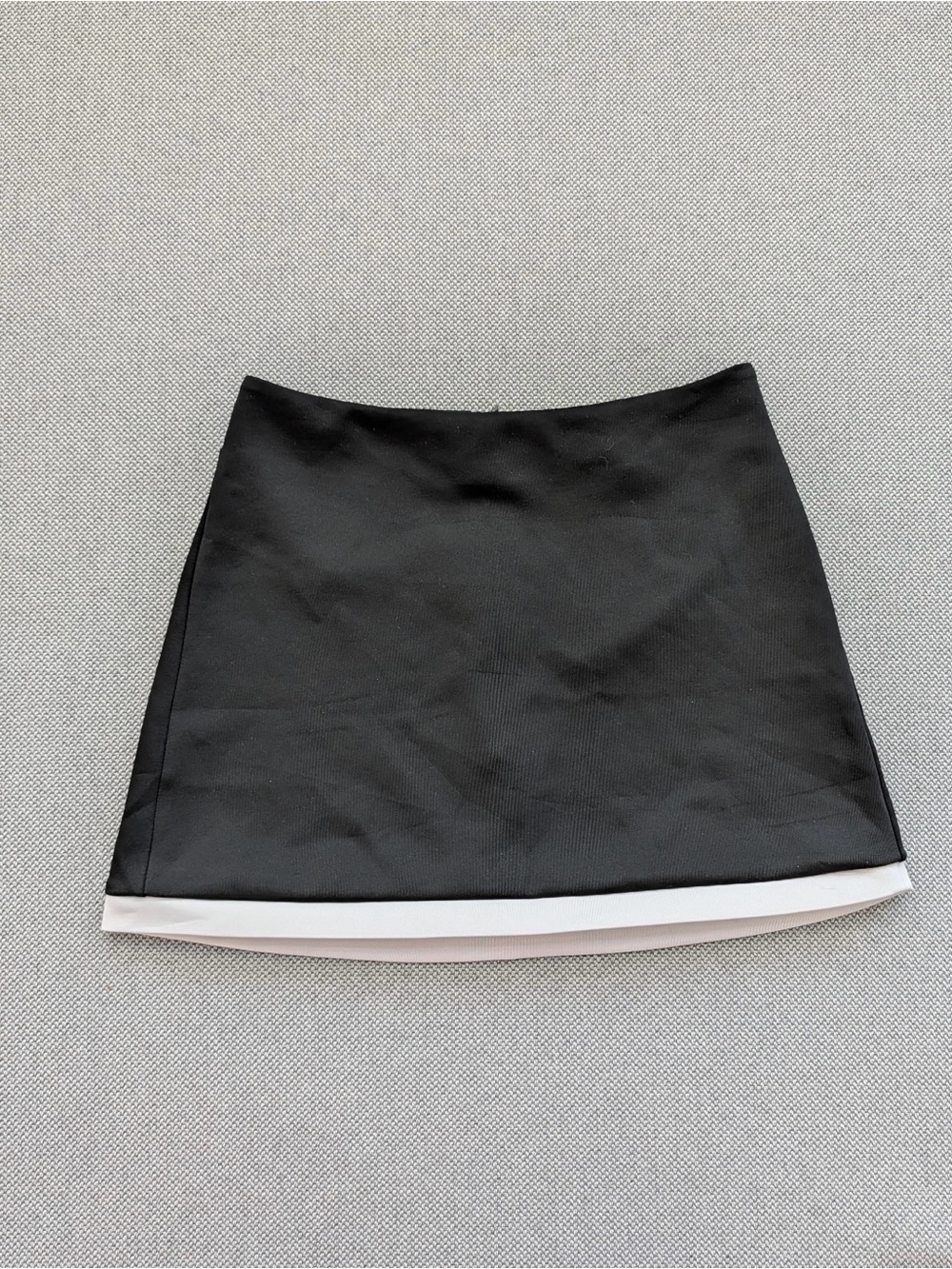 Cider Black Mini Skirt with White Trim